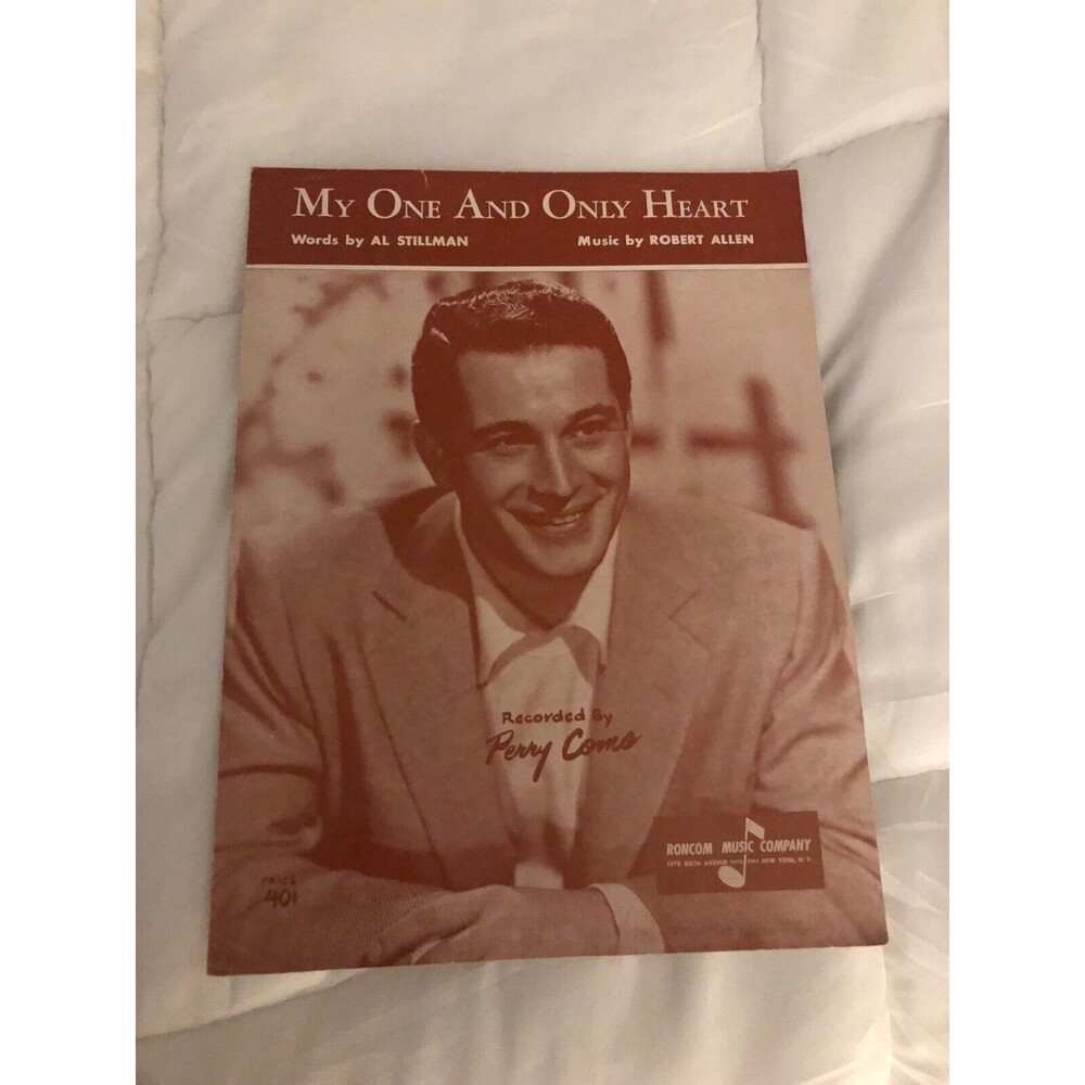 Vintage Sheet Music (1953) MY‎ ONE AND ONLY HEART Recorded by Perry Como